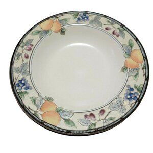 2 Mikasa Garden Harvest Flat Rim Rimmed Soup Pasta Salad Bowls Intalgio CAC 29